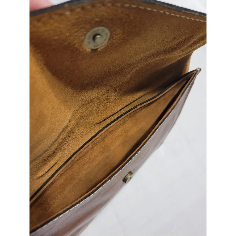 Patricia Nash Brown Envelop Style  Leather Clutch / Ipad Case